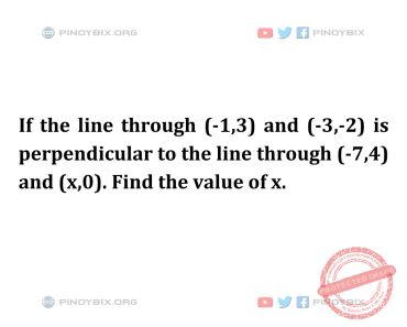 Solution: Find the value of x