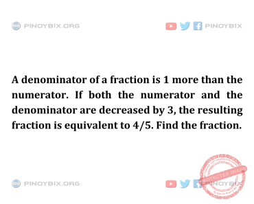 Solution: Find the fraction