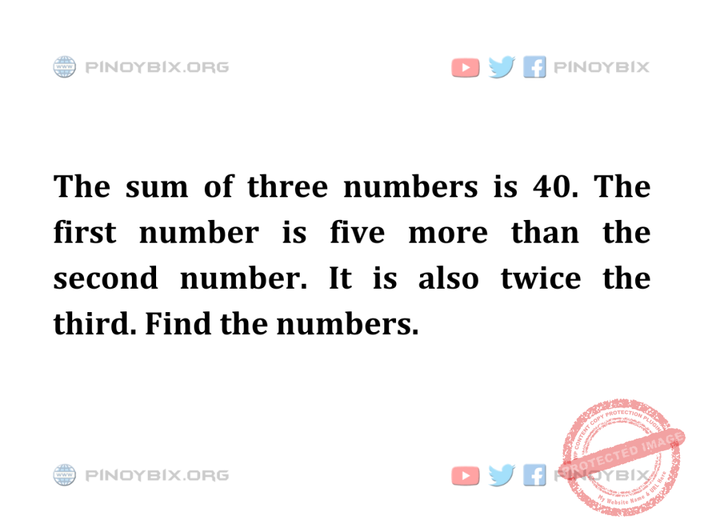 Solution: Find the numbers