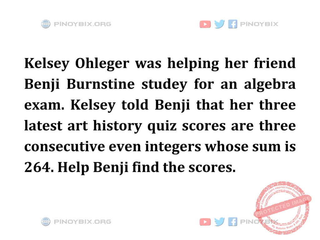 Solution: Help Benji find the scores