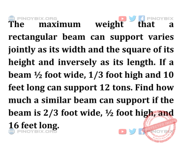 Solution: Find how much a similar beam can support if the beam is