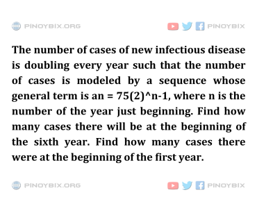 Solution: Find how many cases there will be at the beginning of the sixth year Solution: Find how many cases there will be at the beginning of the sixth year