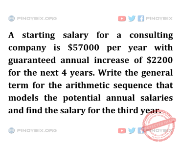 Solution: Find the salary for the third year Solution: Find the salary for the third year