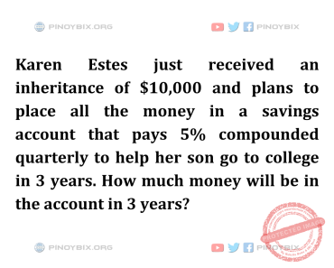 Solution: How much money will be in the account in 3 years?