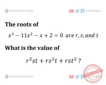 Solution: What is the value of r^2 st + rs^2 t + rst^2 ?