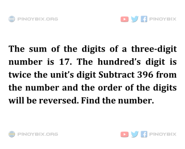 Solution: Find the number