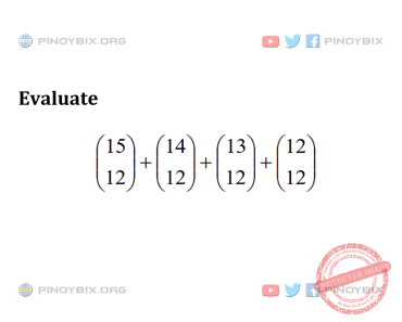 Solution: Evaluate the Hockey-Stick Identity Problem example