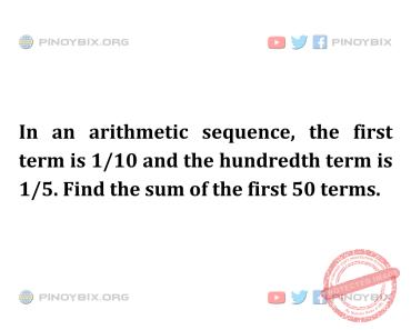 Solution: Find the sum of the first 50 terms Solution: Find the sum of the first 50 terms