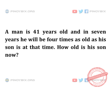 Solution: How old is his son now?