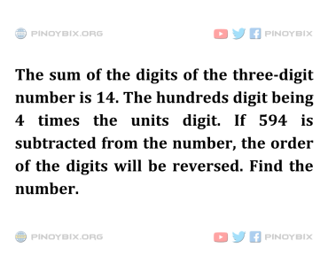 Solution: Find the number