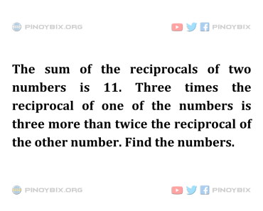 Solution: Find the numbers