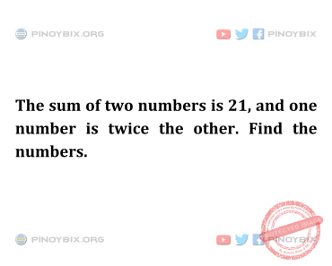 Solution: Find the numbers