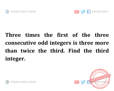 Solution: Find the third integer