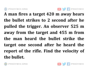 Solution: Find the velocity of the bullet