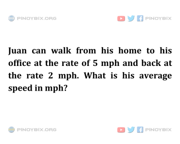Solution: What is his average speed in mph?