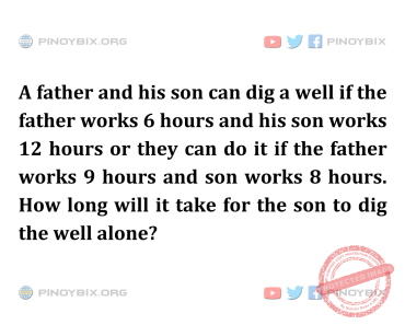 Solution: How long will it take for the son to dig the well alone?