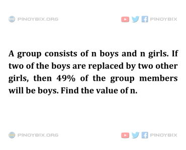 Solution: Find the value of n