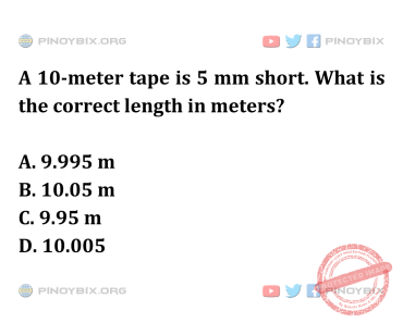 Solution: What is the correct length in meters?