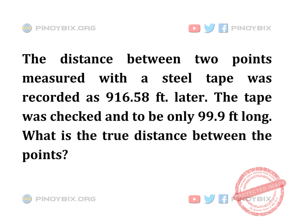 Solution: What is the true distance between the points?