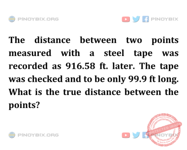 Solution: What is the true distance between the points?