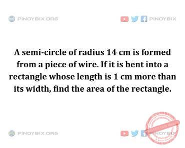 Solution: Find the area of the rectangle
