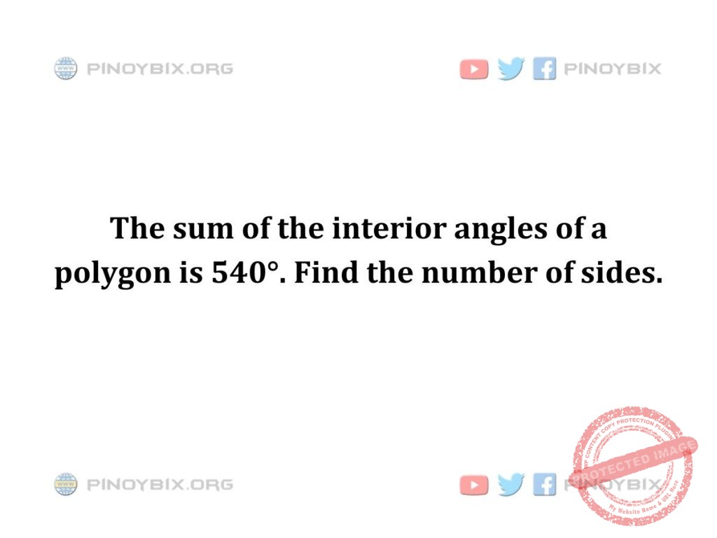 Solution: Find the number of sides