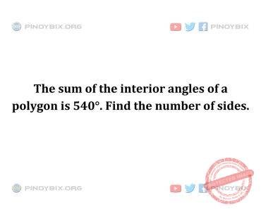 Solution: Find the number of sides