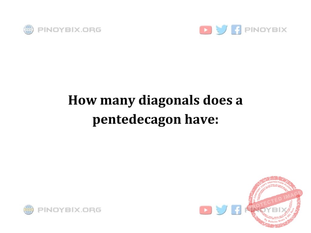 Solution: How many diagonals does a pentedecagon have