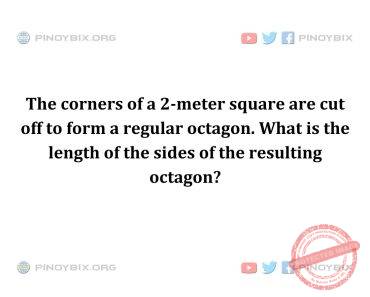 Solution: What is the length of the sides of the resulting octagon?