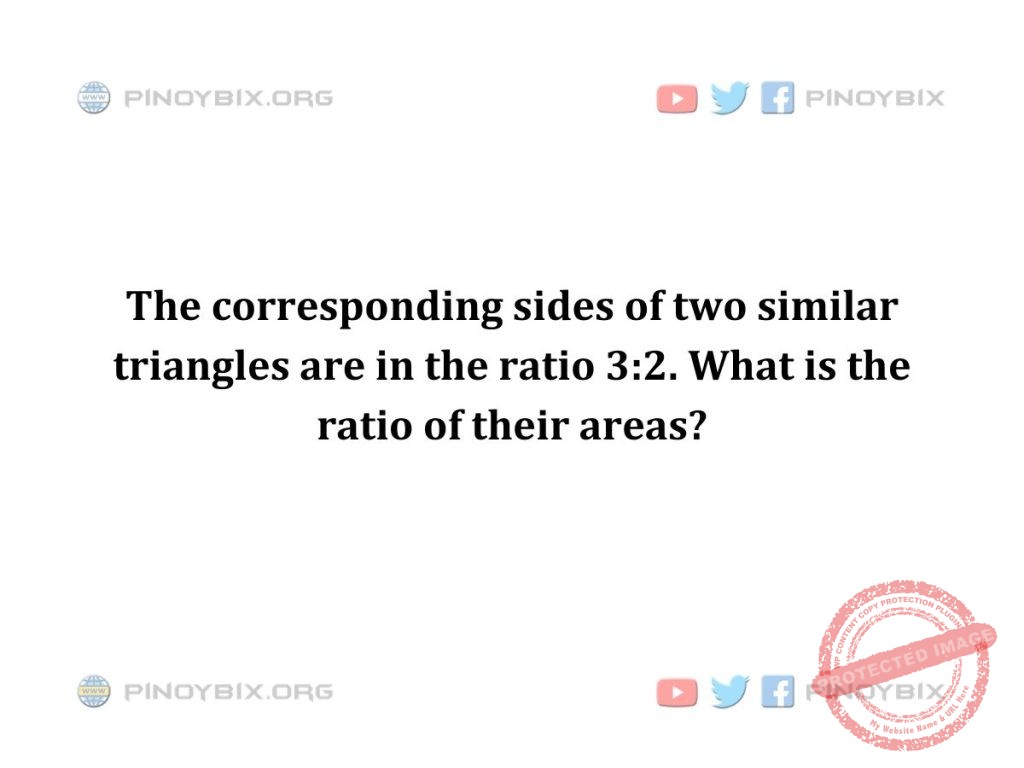 Solution: What is the ratio of their areas?