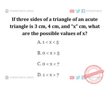 Solution: what are the possible values of x?