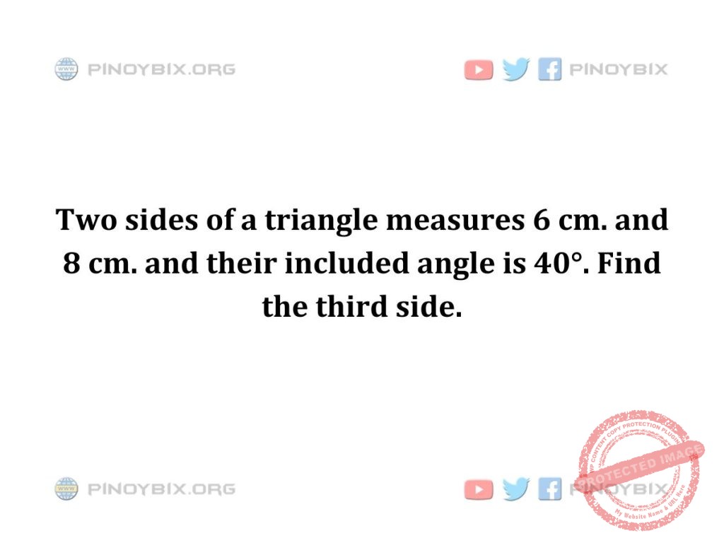 Solution: Find the third side of a triangle