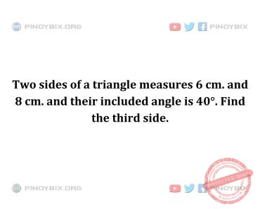 Solution: Find the third side of a triangle