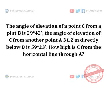 Solution: How high is C from the horizontal line through A?