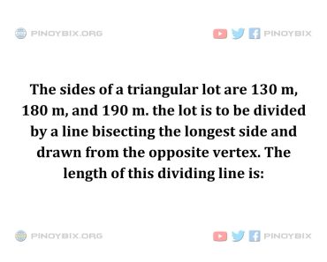 Solution: The length of this dividing line is:
