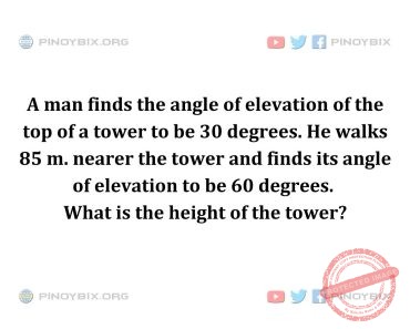 Solution: What is the height of the tower?