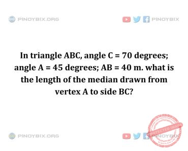 Solution: What is the length of the median drawn from vertex A to side BC?