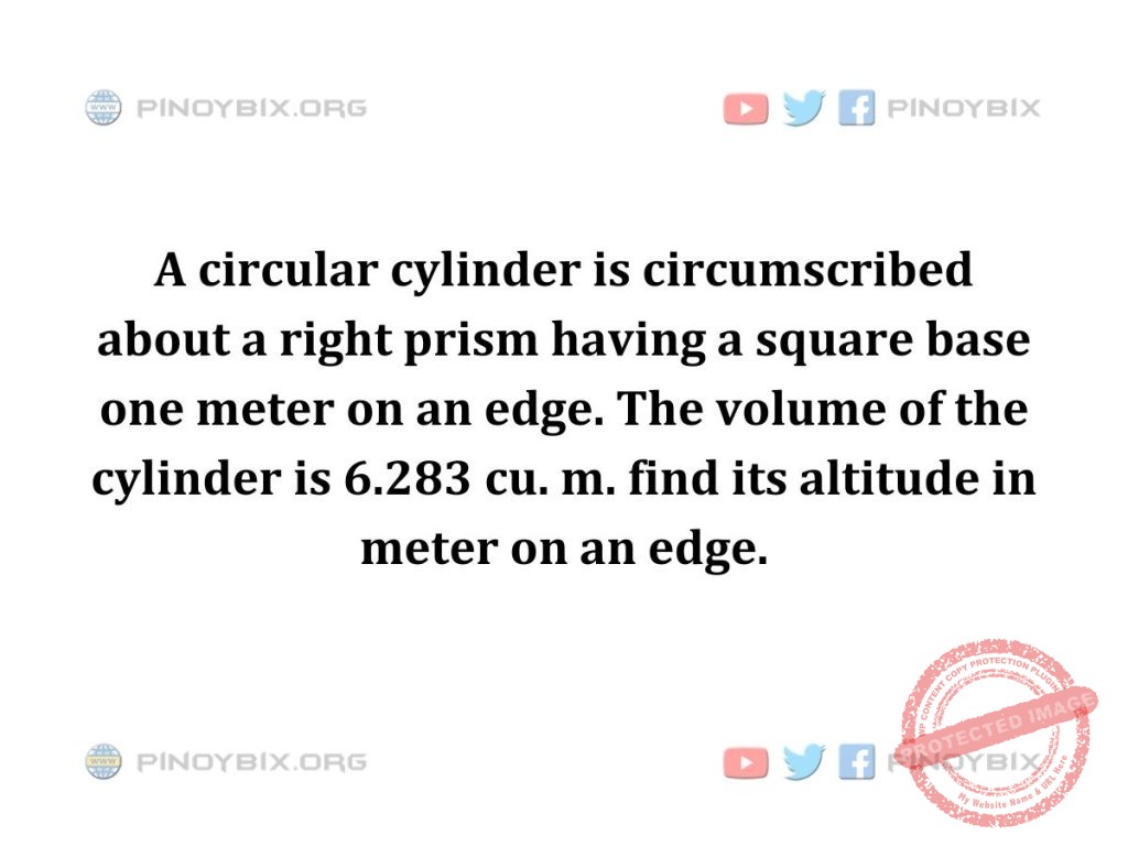 Solution: Find its altitude in meter on an edge