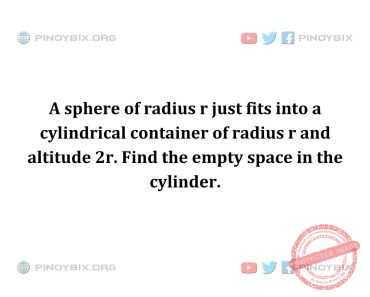 Solution: Find the empty space in the cylinder Solution: Find the empty space in the cylinder