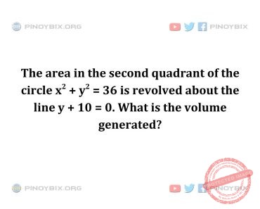 Solution: What is the volume generated?