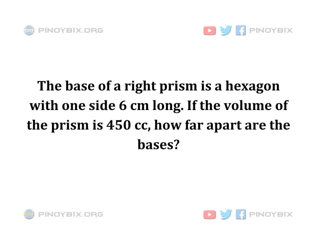 Solution: how far apart are the bases?