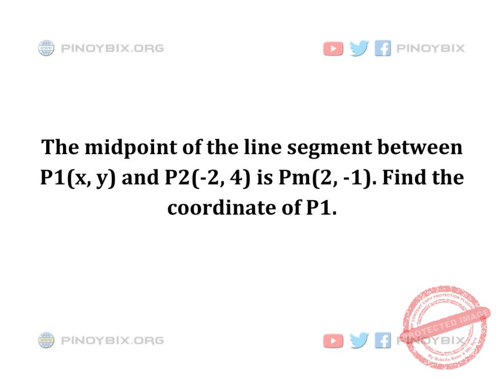 Solution: Find the coordinate of P1