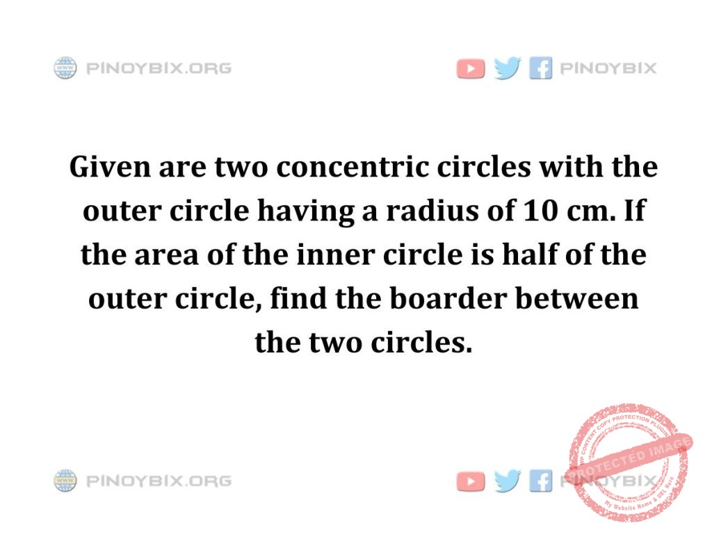 Solution: Find the boarder between the two circles
