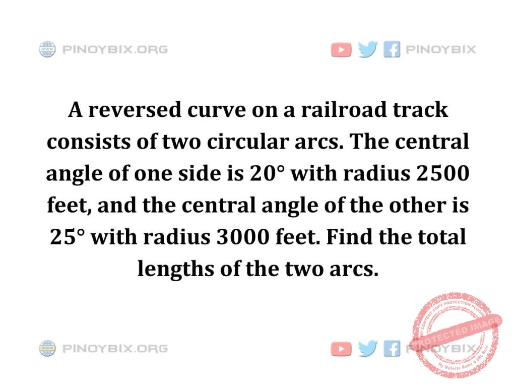 Solution: Find the total lengths of the two arcs