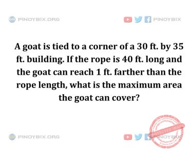 Solution: What is the maximum area the goat can cover?